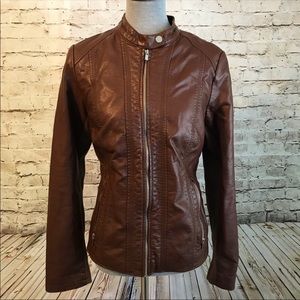Worthington Faux Leather Jacket L